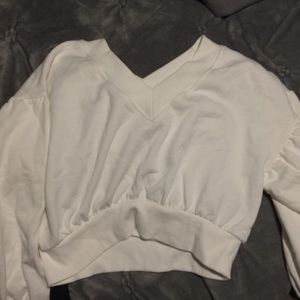 White long sleeve top